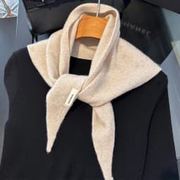 100% Wool Women's Knitted Triangle Scarf Shawl Warmth for Autumn and Winter Multifunctional All - Match Small Scarf for Ladies