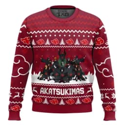 Naruto Akatsuki Uchiha Itachi 2026 New Christmas Style Anime Movie Crew Ugly Christmas Hoodie Cosplay Costume Men's and Women's