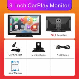 Carplay Screen for Car, 10" Portable Wireless Carplay&Android Auto, ar Stereo Audio Receivers for Car GPS Navigation Mirror Link