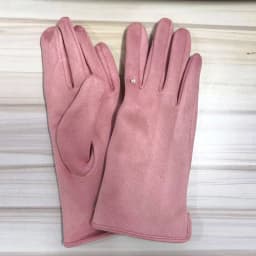 Winter Female Single Layer Warm Cashmere Full Finger Button Cycling Mittens Women Suede Leather Touch Screen Driving Gloves J23