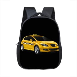 Cartoon Police Car Fire Engine Excavator Print Backpack Children Truck Kindergarten Bags Toddler Diaper Book Bag Schoolbags