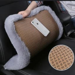 Plush Rabbit Fur Car Seat Cushion Winter Warmth Thick Wool Square Multicolor Cushion for Main Driver or Co-pilot Cover Universal