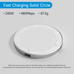 Hagibis Magnetic Adapter Ring for Phone and Tablet Charging Port Type-C Plug Conventer 240W Cable for iPhone 17 Pro iPad Magsafe