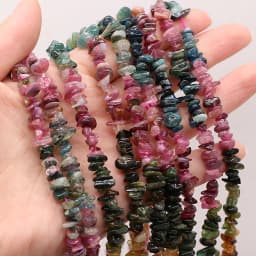 19 Kinds Natural Semi-precious Stone Unshaped Stone Aquamarine 3x5-4x6mm For DIY Necklace Earrings Accessories Gift Length 40cm