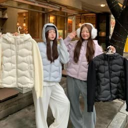 Solid Knitted Long Sleeve Cotton Jacket Autumn Winter Hooded Lightweight Warm Puffer Jackets Female Zipper Short Padded Parkas