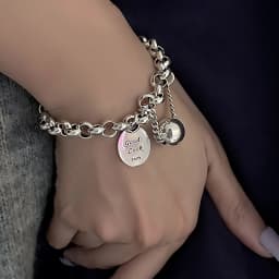 New 925 Sterling Silver Metallic Belt Vintage Punk Bracelet Bangle For Woman Girl Fashion Jewelry Gift Dropship Wholesale