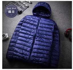 Oversized Men Spring Jackets Quality Men's Ultra Light Down Jacket 90% White Duck Down Men's Hooded Portable Jacket