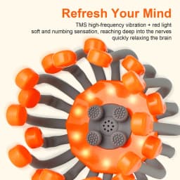 Electric Head Massager 24 Heads Octopus Massager 5 Modes Scalp Massager 360° Free Rotation Lightweight Wireless Use