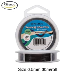 1 Roll Stainless Steel Tiger Tail Beading Wire 7/19/49 Strand Bead Stringing Wire for DIY Earring Jewelry Crafts Making