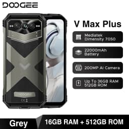 DOOGEE V Max Plus Rugged Phone 6.58" Display Dimensity 7050 Telephone Portable 36GB+512GB 22000mAh 200MP Smartphone Android 14
