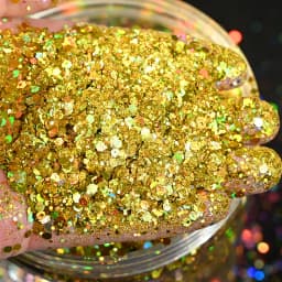 50g Holographic Mixed Hexagon Shape Chunky Irediscent Nail Art Glitter Flakes Laser Sparkly Sequins Slices Nail Art Decoration