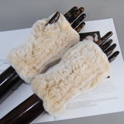Hot Sale Winter Women Natural Real Rex Rabbit Fur Gloves Good Elastic Knitted Rabbit Fur Mittens Lady Real Rex Rabbit Fur Gloves