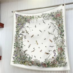 Silk Scarf Women Trees Printed Square Scarves Head Echarpes Silk Foulards Femme Wraps Beach Shawls Bandana Lady Hijabs 90CM