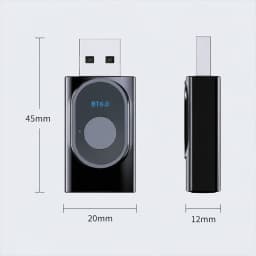 KEBIDUMEI 2 IN 1 Bluetooth 6.0 Audio Transmitter Receiver 3.5mm AUX USB Dongle With MIC Music Wireless Adapter For Car/TV/PC