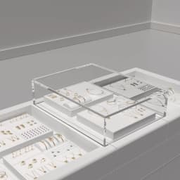 Oirlv Jewelry Display Tray White Ring Earring Display Jewelry Tray Leather Jewelry Trays Bangle Bracelet Necklace Display Trays