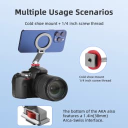 Flymile Magsafe Metal Magnetic Fixed Phone Holder Foldable Cold Shoe Tripod Adapter Teleprompter Stand For iPhone 17 16 15 14 13