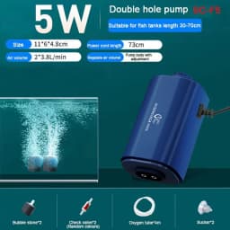 1PC Silent Aquarium Oxygen Air Pump with Check Valve Fish Tank Compactor Oxygenator Aquarium Air Compressor Aerator 220v 3w-14w