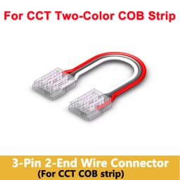 5pcs Flexible COB Strip Fast Connector 8mm 10mm Width COB Strip LED Tape FOB Solderless Joint Wire Right Angel Connectors