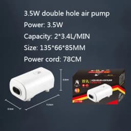 Ultra Silent Aquarium Air Pump Air Compressor Oxygen Airpump Single & Double Outlet 110-240V Adjustable Air Volume Water Pump