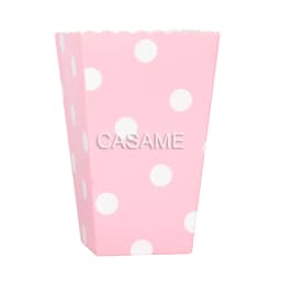 6pcs Rose Gold Pink Stiff Paper Mini Party Popcorn Boxes Pop Corn Candy/ Sanck Favor Bags Wedding Birthday Movie Party Tableware