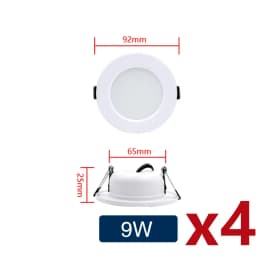 4pcs Led Downlight 5W 9W 12W 15W 18W AC 110V 220V Ceiling Lamp Recessed Down Light DC12V 24V Round Leds Panel Light Spotlight