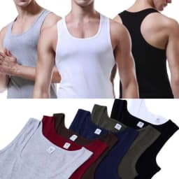HOT Summer Pure Cotton Vest Basic Sleeveless Tank Top Fitness Vest Elastic T-shirt Bodybuilding Vest Casual Sports Tight Tees