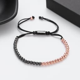 Classic Men Women Bracelet 4MM Copper Beaded Charm Bracelet Pulseira Adjustable Bracelet Fashion Jewelry Gift