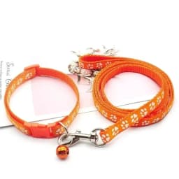 Dog Collar Leash Lead Nylon Adjustable Pet Leash Collar Dog Collar and Leash Set for Small Medium Large Dogs Puppy Pet Supplies