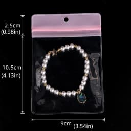 10Pcs Multi Size EVA Hang Hole Self Seal Packaging Bags Jewelry Organizer For Earrings Bracelet Storage Display Gift Packaging