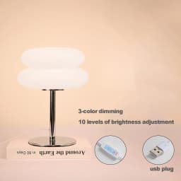 Table Lamp Bedroom Room Lamps USB Plug LED Mushroom Table Lamp Living Room Dining Room Ambient Lighting (Not Glass)