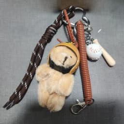 Cute DIY Pattern Helmet Bear Personalized keychain Cartoon Animal Charm Bag Design Bag Accessories Rope Hanging Accessories