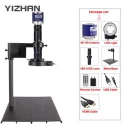 Yizhan 1080P Digital Microscope 4K HDMI USB Microscope 48MP 13MP Type-C VGA 2K Camera 150X 215X C Mount Lens For PCB Soldering
