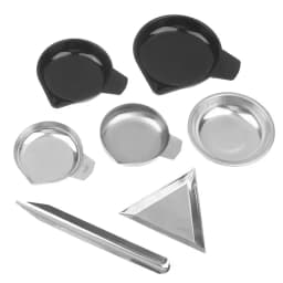 New 1 Set Weighing Powder Pans Scale Pan For Weigh Liquid Powder Gems Gemstone Weighing Pan