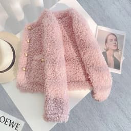 Lamb Fur Short Jacket Women's Thickened Winter New Style Small Fragrance Style Top Quality Polyester Fiber Ladies Coat