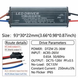 Waterproof IP65 LED Driver 25-36W 18-25W 12-25W 8-12W 4-7W 1-3W Power Supply 250mA 300mA Constant Current Voltage For Light Bulb