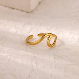 Ocean Starfish Shell Open Rings For Women Gold Color Stainless Steel Ring Summer Beach Aesthetic Waterproof Jewelry Gift