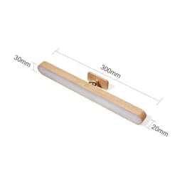 LED Night Light Wooden Mirror Front Fill Light Portable Rechargeable Magnetic Wall Lamp For Touch switch Bedroom Bedside Lamps