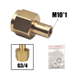W21.8, G3/4, CGA320 Copper Connector Nut Washer Kit For CO2 High Pressure Air Tank Cylinder External Hose Adapter M10 Thread