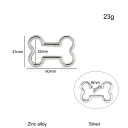 10/30/100PCS Bone Shape Open Metal Buckles Carabiner Clip Keyring Buckle For Key Chain Backpack Handbag Purse Strap Accessories