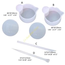 Mixing Resin Epoxy Liquid Paint Stir Rod Non-Stick Silicone Stirrer QX2F