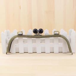 1PCS 26cm Antique Bronze M Shape Embossed Candy Bead Big Metal Purse Frame Bag Kiss Clasp Handle DIY Accessories