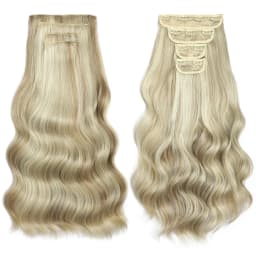Bio Body Wave Clip In Hair Extensions 22 Inches 4 pcs/lot 220g Soft Natural Heat Resistant Fiber Clip In Synthetic Hair