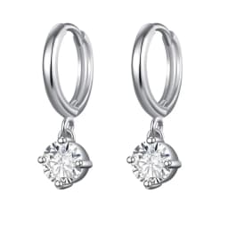 CRMYA Silver Gold Filled Dangle Earrings For Women CZ Zircon Long Water Drop Earring Men Jewelry Circle Ear Ring Wholesale