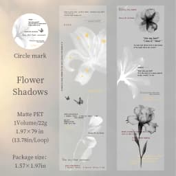 Journal GO 5cmx2m Floating Light Fragments Matte PET Tape Ocean & Coffee Decals for Journaling Scrapbooking Planners & DIY Card