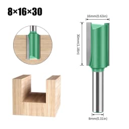 3mm-20mm Diameter 8mm Shank Straight Bit Tungsten Carbide Single Double Flute Router Bit Wood Milling Cutter For Woodwork Tool