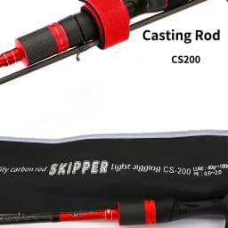 ROLLFISH Carbon Fiber Solid Tip Rod – High Sensitivity Saltwater Jigging Pole for Octopus/Squid 1.98m/2m