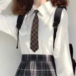 Brown retro tie women's fruit green coffee handmade casual shirt candy colored trendy versatile tie
