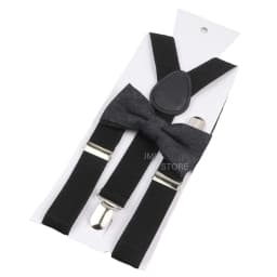 Adjustable Elastic Leather Suspenders Bowtie Set Men Women Sage Green Braces Straps For Wedding Y-Back Shirt Accessories Gift