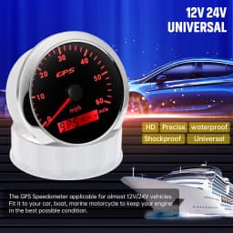 85mm GPS Speedometer Odometer Gauge 0-120MPH 160MPH 120KMH 200kmh with 7Colors Backlight For Car Boat Motorcycle Truck 12V/24V