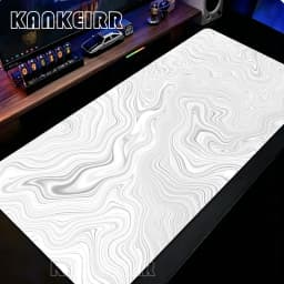 Liquid Mouse Pad Gaming Black And White Contour Lines Printon Demand Large HD Mousepad XXL Playmat Soft Carpet Laptop Mouse Mats